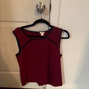 J. Crew Women's Dark Red Sleeveless Tank Top